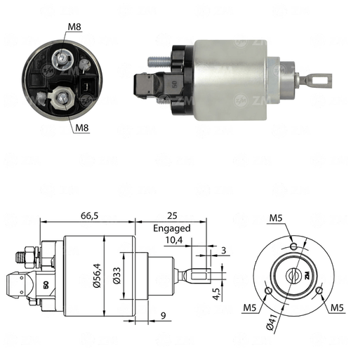 Relé de Partida Volkswagen Fox Gol Parati ZM CAP M8 12v