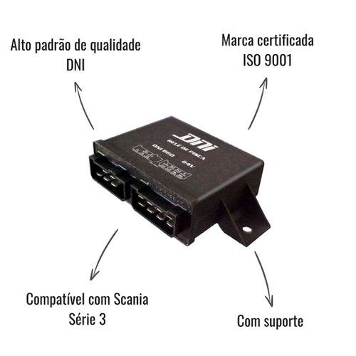 Relé de Pisca DNI 0860 24V 13T C/Suporte para Scania Série 3
