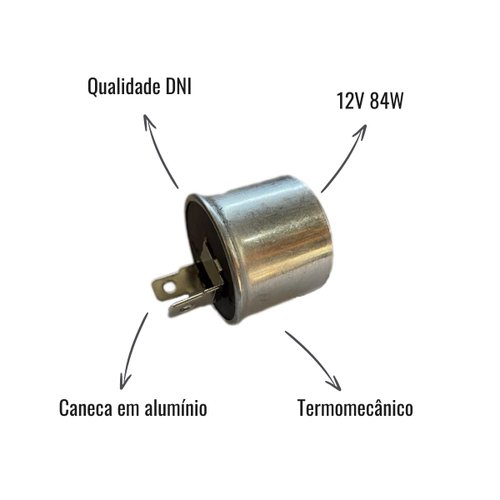 Relé de Pisca DNI 1120 Térmico 2 Terminais