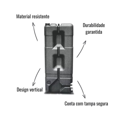 Reservatório Vertical 16 Litros Rodoplast Com Tampa