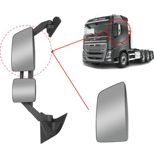 Retrovisor Fabbof para Volvo FH 2015-2022 C/Desembaçador LE