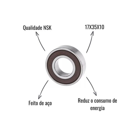Rolamento NSK 17X35X10 6003DDU