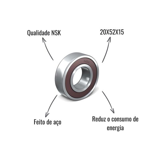 Rolamento NSK 6304DDU 20X52X15