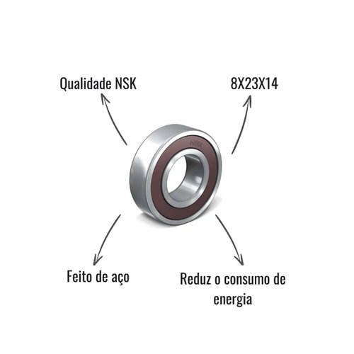 Rolamento NSK B8-85T12DDN 8X23X14