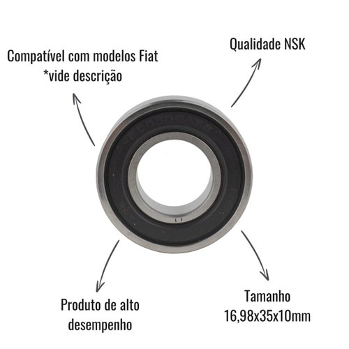 Rolamento NSK para Alternador 6003T1XDDGA36 16,98x35x10mm