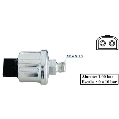 Sensor Pressão Óleo Continental VDO Scania 112/142 1982-1990