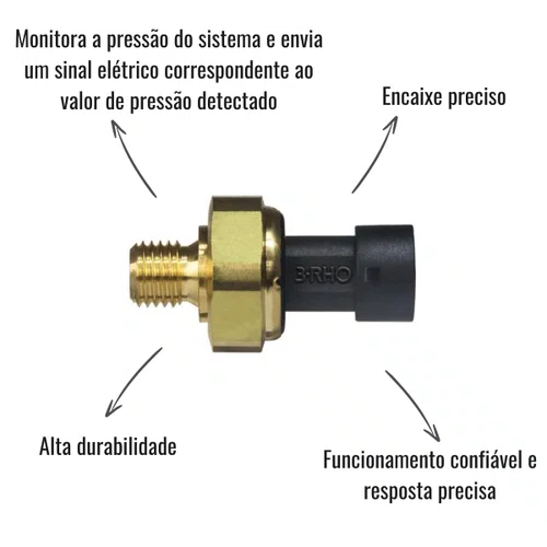 Sensor Eletrônico Pressão Óleo 3RHO 7729 Volvo VM Euro 5