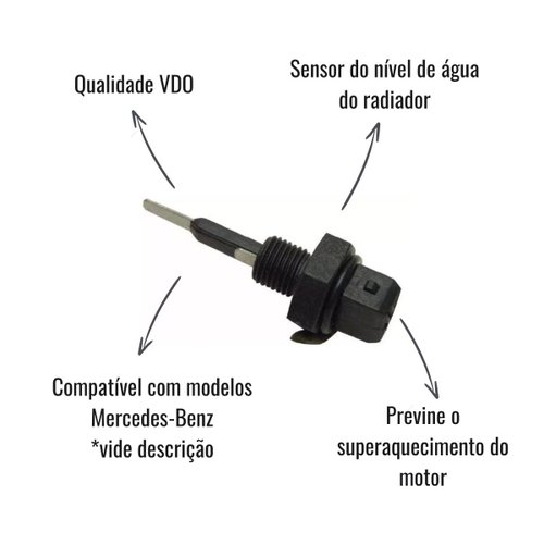 Sensor Nível Água do Radiador VDO para Mercedes-Benz 1992-1995