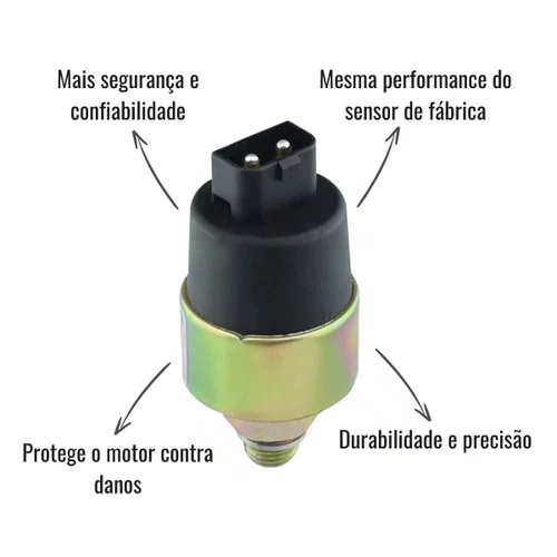 Sensor Pressão Óleo 3RHO 7703 Scania 112 113 114 124 142 143