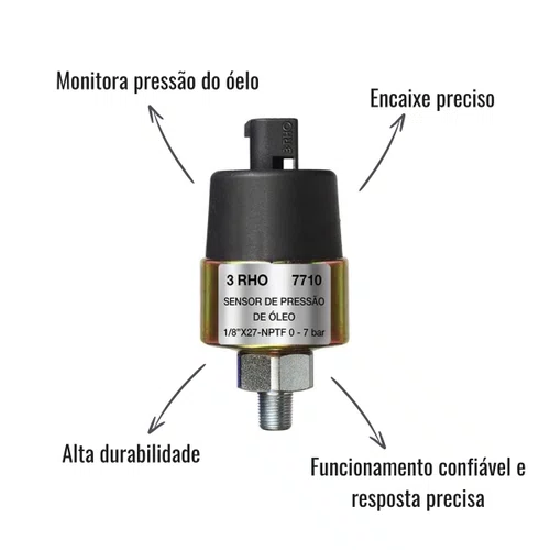 Sensor Pressão Óleo 3RHO 7710 Volvo NL10 NL12