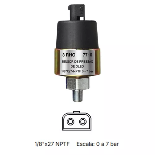 Sensor Pressão Óleo 3RHO 7710 Volvo NL10 NL12