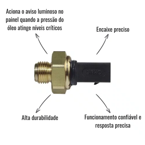 Sensor Pressão Óleo 3RHO 7722 Accelo Actros Atego Axor Atron