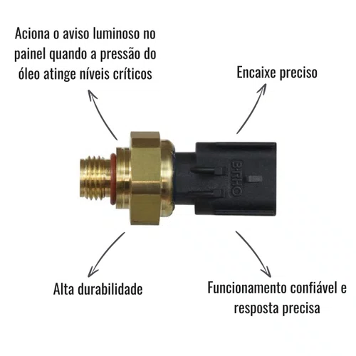 Sensor Pressão Óleo 3RHO 7731 Ford Cargo 2006 a 2011