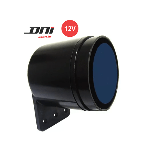 Sirene Dedicada para Alarme Automotivo Preta com Azul 12v