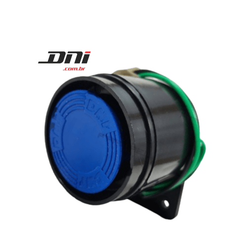 Sirene Dedicada para Alarme Automotivo Preta com Azul 12v