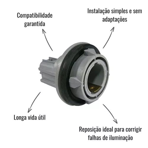 Soquete Rainha das Sete ETE 7479 PY21W Pisca Honda Fit