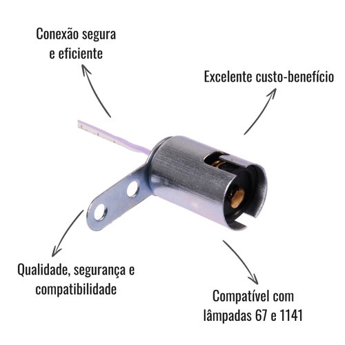 Soquete Rainha das Sete ETE7207 Haste Reta 1 Polo 5 Unid