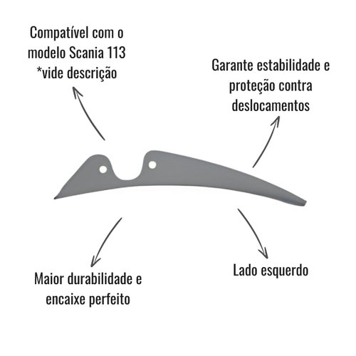 Suporte Abraçadeira Para-Lama Borghetti Esquerdo Scania 113