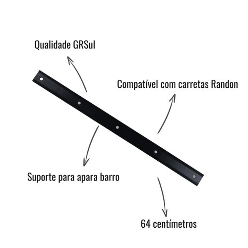 Suporte de Fixação para Apara Barro GRSul 64cm para Randon