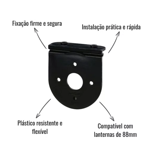 Suporte Flexível Sinalsul Lanterna Lateral 88mm 10 Unidades