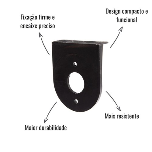 Suporte Lanterna Lateral Braslux Preto