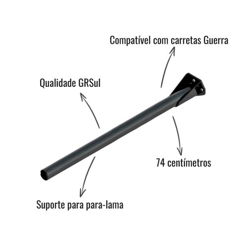 Suporte Para-Lama GRSul 74cm para Carretas Guerra