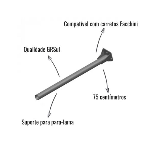 Suporte Para-Lama GRSul 75cm para Carretas Facchini