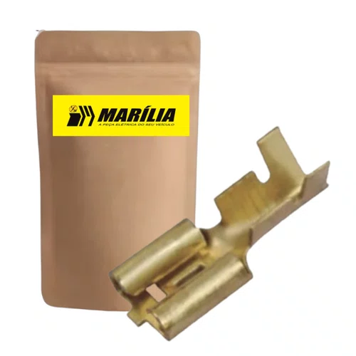 Terminal Fêmea Com Trava 6,7 1/4" Marília 100 Unidades