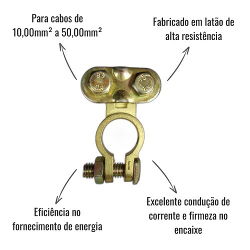 Terminal para Bateria Sapinho DNI Pequeno 10 Unidades