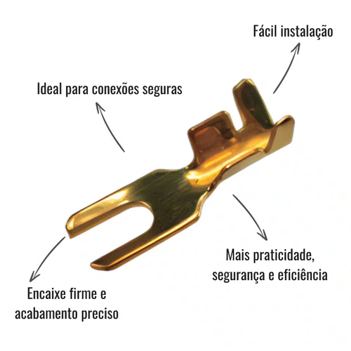 Terminal Tipo Garfo Rainha das Sete ETE 3012 1,8" 100 Unid