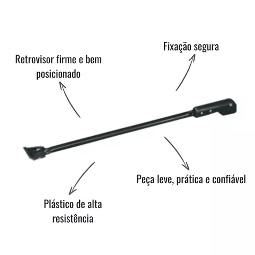 Tirante Espelho Retrovisor Fabbof Plástico Volkswagen Worker