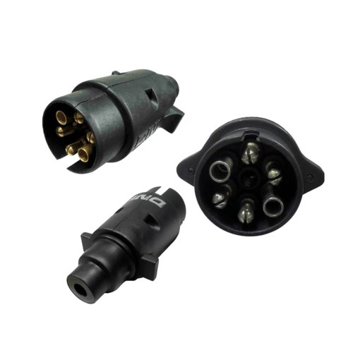 Tomada Elétrica DNI 8380 Engate/Reboque Bivolt 6 Polos Macho