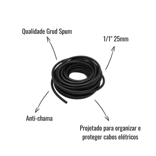 Tubo Corrugado Grud Spum GC 910 1/1" 25mm 25 Metros