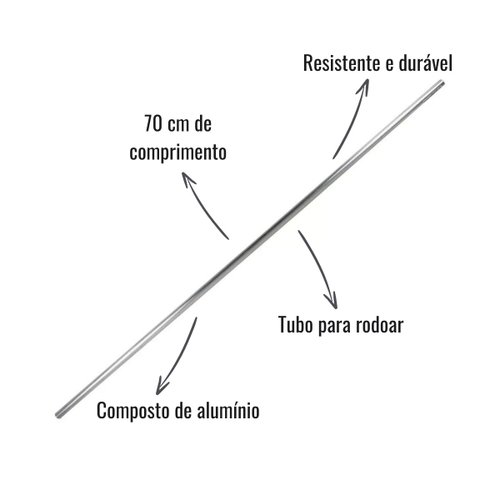 Tubo de Alumínio para Rodoar 70 cm