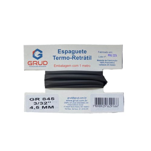Tubo Termo Retrátil Grud GR 845 3/16" 4,5mm
