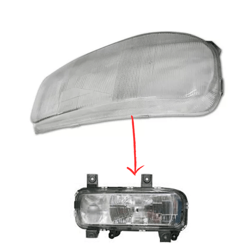 Lente ótica de vidro para farol lado esquerdo Mercedes-Benz Atego