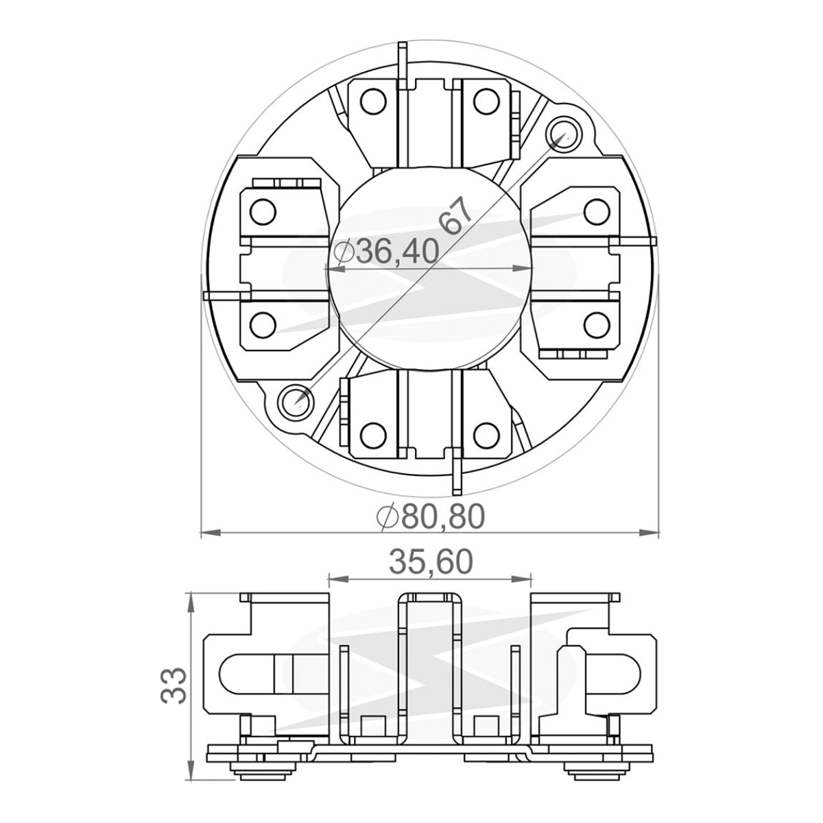 Porta Escova M100r 24v Vw26-250 - Via Peças