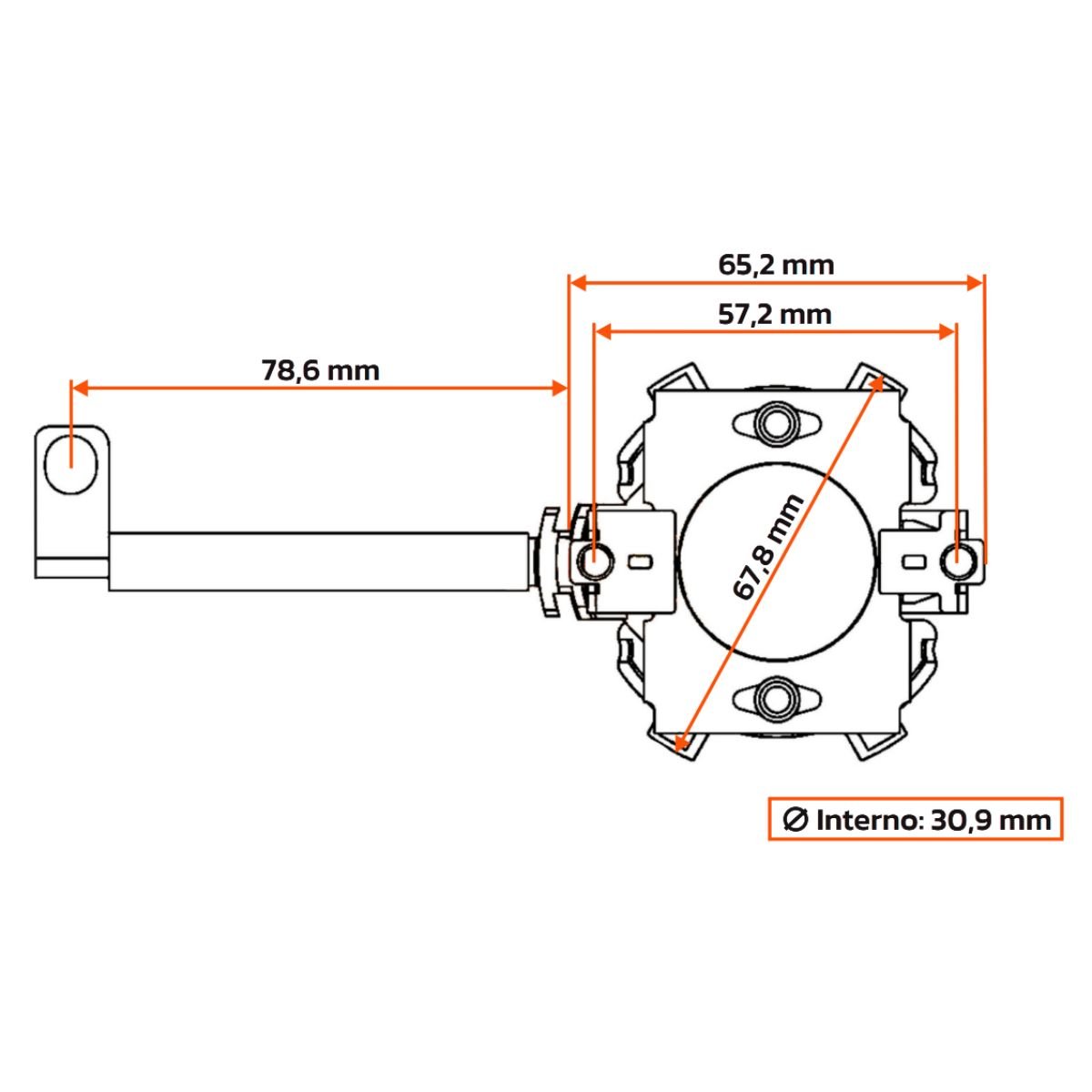 Porta Escova Motor Partida Unifap 1.178/4 Pajero Sportage
