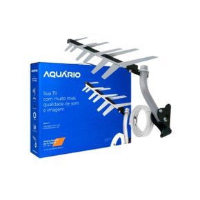 Antena Digital Externa Aquário DTV-1500 C/Suporte e Cabo 10M