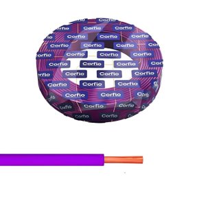 Cabo Flexível Corfio 450/750V 1x0,75mm² Lilás 200 Metros