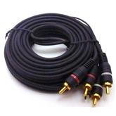 Cabo RCA Storm Tech 2x2 5mm Preto 5 Metros