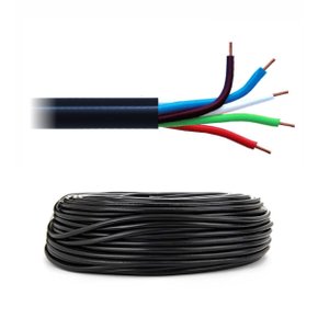 Cabo Tipo PP DNI 5x1,0mm² Preto Instalação Automotiva 100 Metros