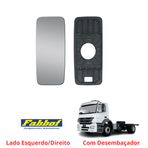Espelho Retrovisor + Base com Vidro  MB Axor / Atego 2007/20213