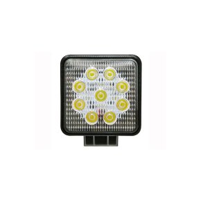 Farol Auxiliar Ledtron 9 LEDs 27W Bivolt Quadrado Branco 11"