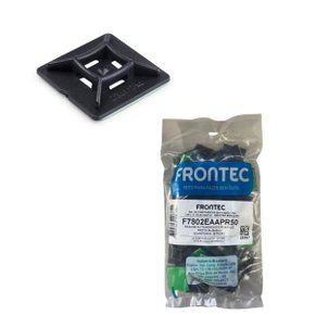 Fixador Auto Adesivo Frontec Dupla Face Preto 28x28mm 50 Uni