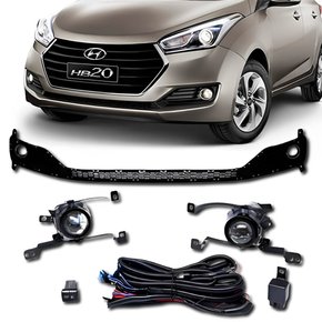 Kit Farol de Milha Suns Com Grade para HB20 2016