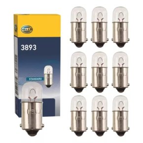 Kit Lâmpada Hella 12V 4W BA9s 1 Polo 10 Unidades