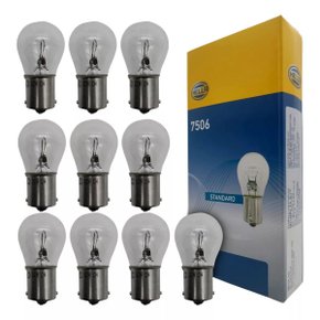 Kit Lâmpadas Hella 1 Polo 12V 21W BA15s 7506 10 unidades