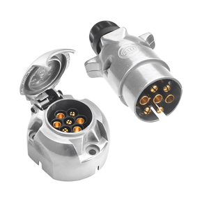 Kit Conector Tomada para Reboque Hella Macho e Fêmea Alumínio