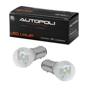Lâmpada LED Autopoli 24V 3W BAY15D (1034) Branca 10 Unidades
